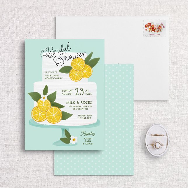 Lemon Cake Bridal Shower Invitation (Creator Uploaded)