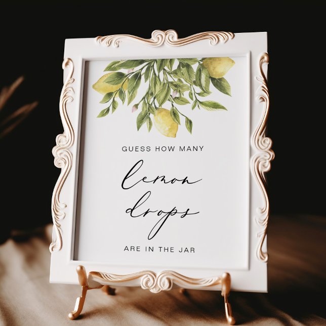 Lemon Calligraphy Bridal Shower Lemon drops Sign (Creator Uploaded)