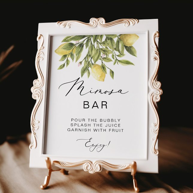 Lemon Calligraphy Bridal Shower Mimosa Bar Sign (Creator Uploaded)