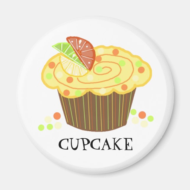 Lemon Candy Cupcake Magnet (Front)