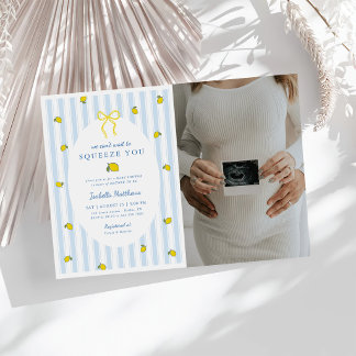 Lemon Can't Wait to Squeeze You Baby Shower Photo Invitation