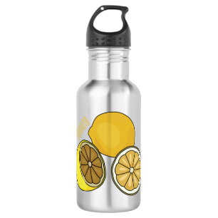 Lemon cartoon illustration 532 ml water bottle
