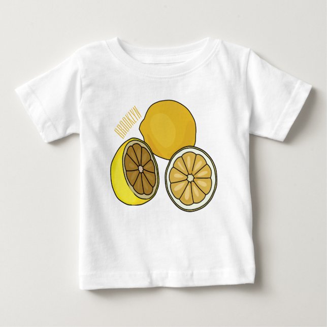 Lemon cartoon illustration baby T-Shirt (Front)