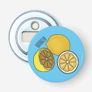Lemon cartoon illustration bottle opener