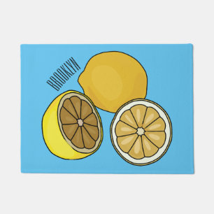 Lemon cartoon illustration doormat