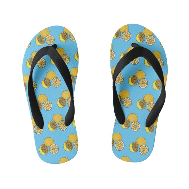 Lemon cartoon illustration kid's thongs (Footbed)