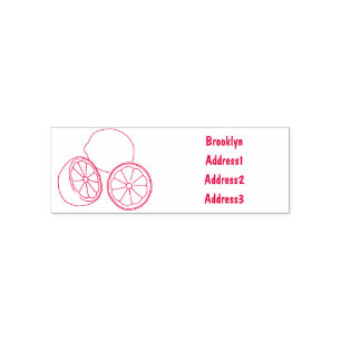 Lemon cartoon illustration self-inking stamp