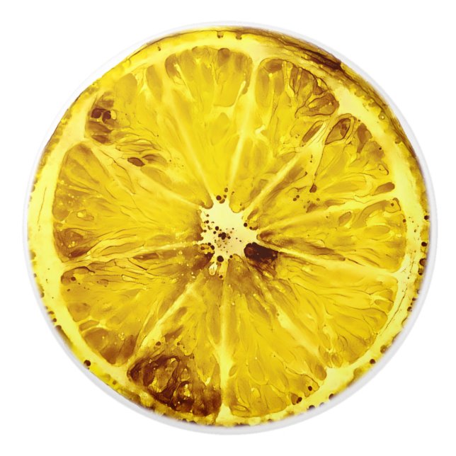 Lemon Ceramic Knob (Front)