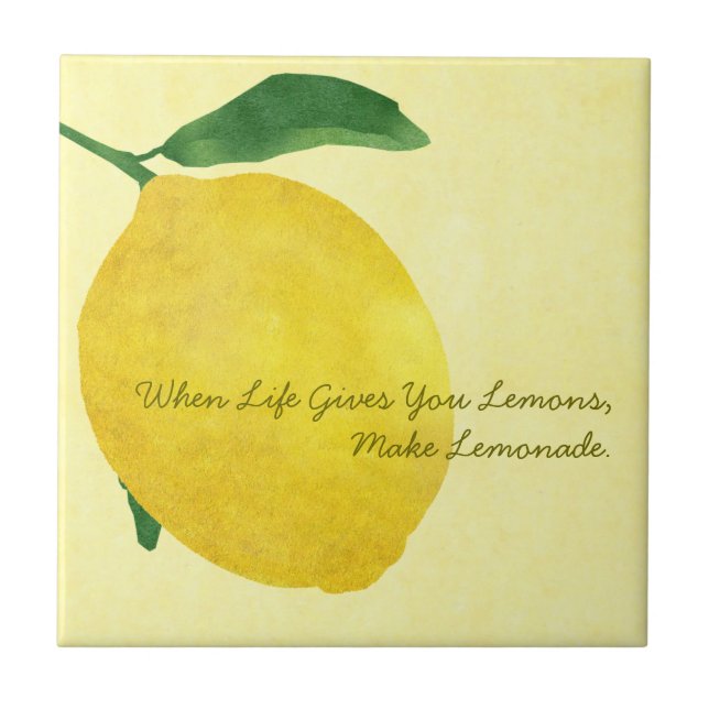 Lemon Ceramic Tile (Front)