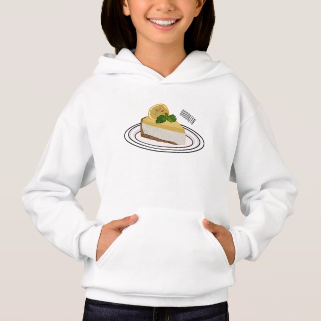 Lemon cheesecake cartoon illustration  (Front)