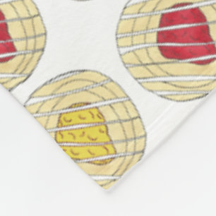 Lemon Cherry Danishes Breakfast Sweet Pastry Fleece Blanket