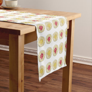 Lemon Cherry Danishes Breakfast Sweet Pastry Short Table Runner