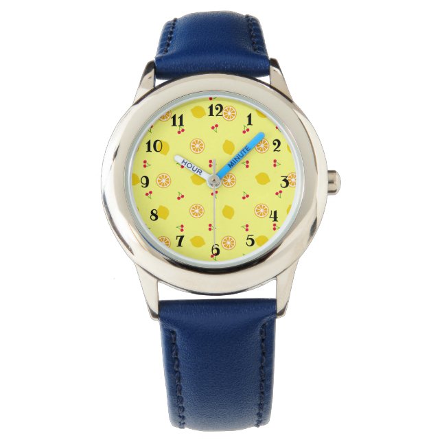 Lemon Cherry Yellow Watch (Front)