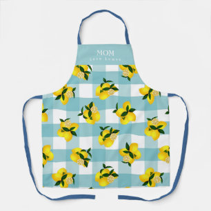 Lemon Chic Blue Gingham Apron