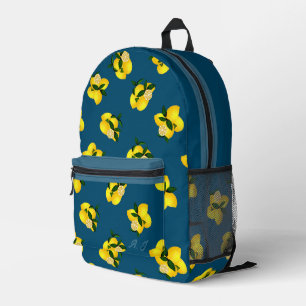 Lemon Chic Design Turquoise Printed Backpack