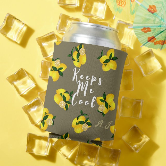 Lemon Chic Olive Can Cooler (In Situ Summer)
