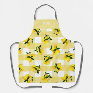 Lemon Chic Yellow Gingham Apron