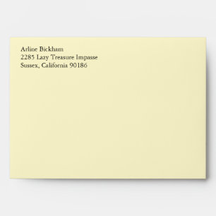 Lemon Chiffon A7 5x7 Custom Pre-addressed Envelope