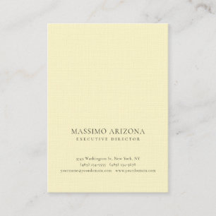 Lemon Chiffon Colour Minimalist Plain Premium Line Business Card