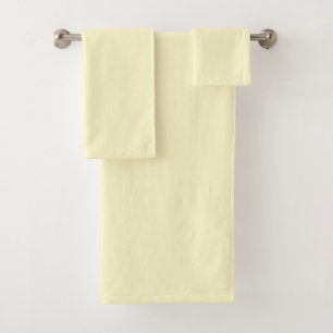 Lemon Chiffon Solid Colour Bath Towel Set