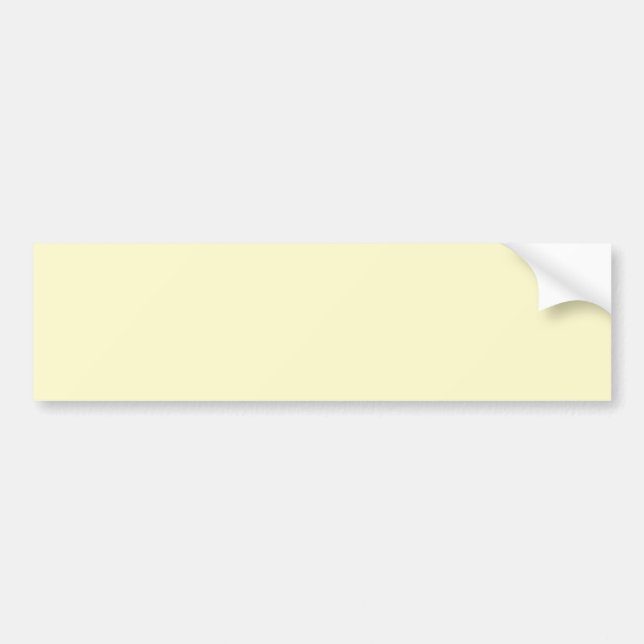 Lemon Chiffon Solid Colour Bumper Sticker (Front)