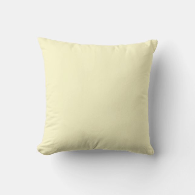 Lemon Chiffon Solid Colour Cushion (Front)
