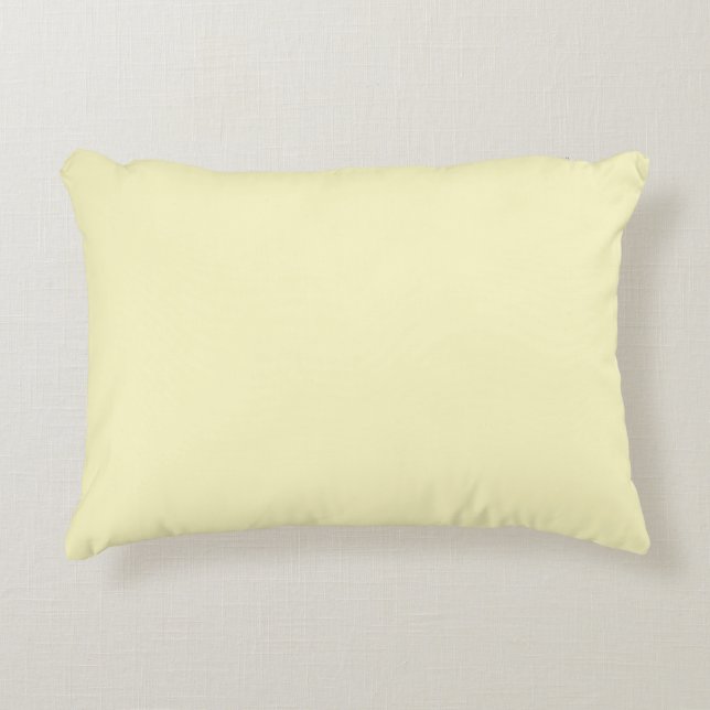 Lemon Chiffon Solid Colour Decorative Cushion (Front)