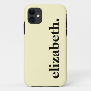 Lemon Chiffon Solid Colour Elegant Name  iPhone 11 Case