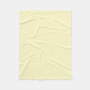 Lemon Chiffon Solid Colour Fleece Blanket