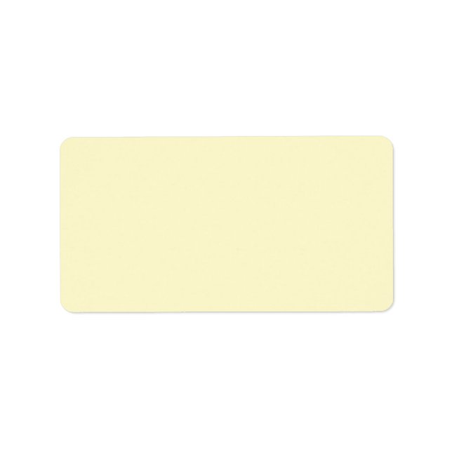 Lemon Chiffon Solid Colour Label (Front)