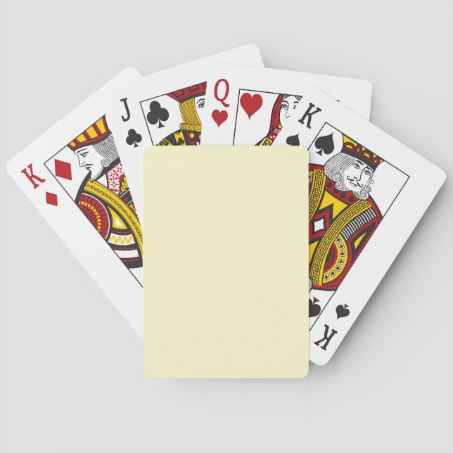 Lemon Chiffon Solid Colour Playing Cards (Back)
