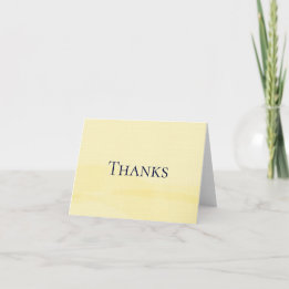 Lemon Chiffon Watercolor Thank You Card