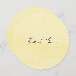 Lemon Chiffon Watercolor Thank You Card