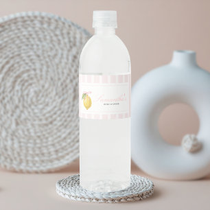 Lemon Ciao Baby Shower Water Bottle Label