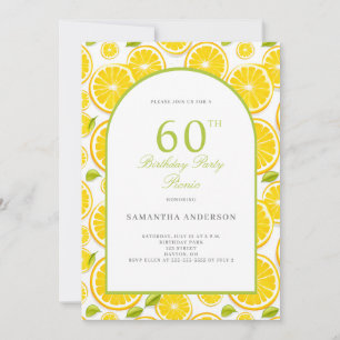 Lemon Citrus 60th Birthday Invitation