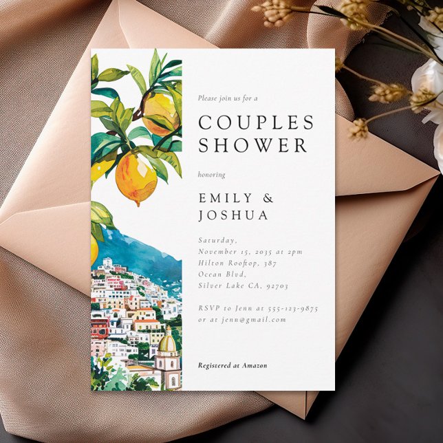 Lemon Citrus Amalfi Coast Couples Shower Invitation (Creator Uploaded)