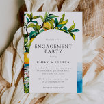 Lemon Citrus Amalfi Coast Engagement Party Invitation<br><div class="desc">Lemon Citrus Amalfi Coast Engagement Party Invitation</div>