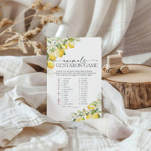 Lemon Citrus Baby Shower Gestation Baby Shower