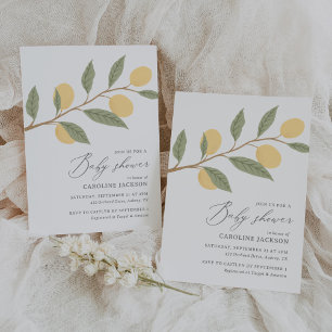 Lemon Citrus Baby Shower Invitation
