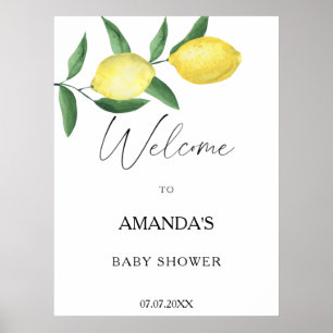 Lemon Citrus - baby shower welcome sign