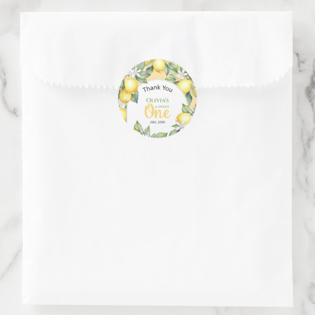 Lemon citrus birthday Stickers (Bag)