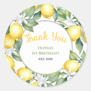 Lemon citrus birthday Stickers