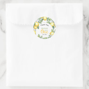 Lemon citrus birthday Stickers