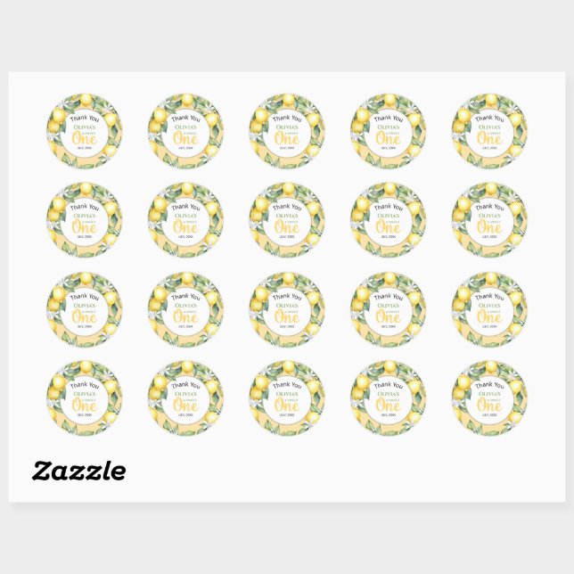 Lemon citrus birthday Stickers (Sheet)