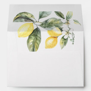 Lemon Citrus Botanical Nature Wedding Envelope