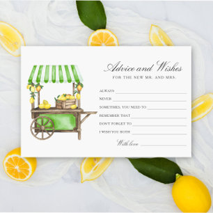 Lemon Citrus - Bridal Shower Advice and Wishes Stationery
