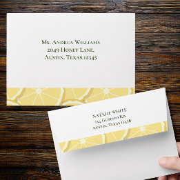 Lemon Citrus Bridal Shower Envelope | Minimal 