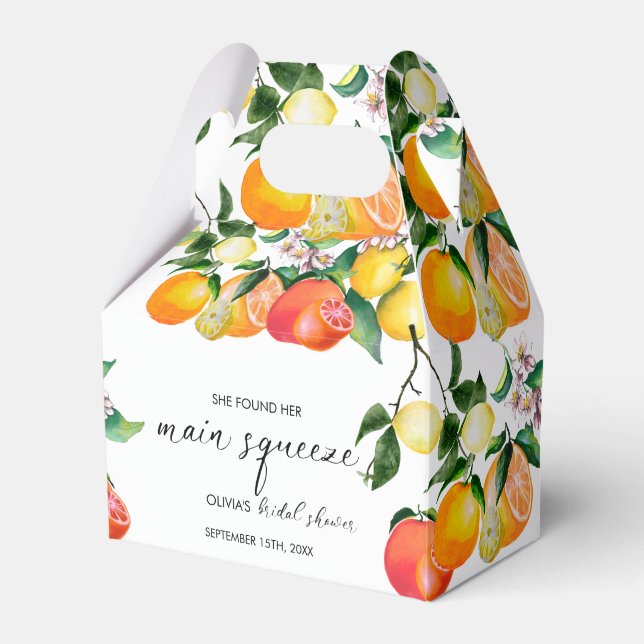 Lemon | Citrus | Bridal Shower  Favour Box (Front Side)