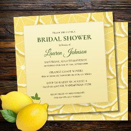 Lemon Citrus Bridal Shower Invitation | Italian 