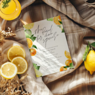 Lemon Citrus Bridal Shower Invitation   Main Squee